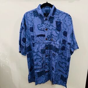 Mango Moon Gary Skinner Men’s Aloha Shirt Size L NWT